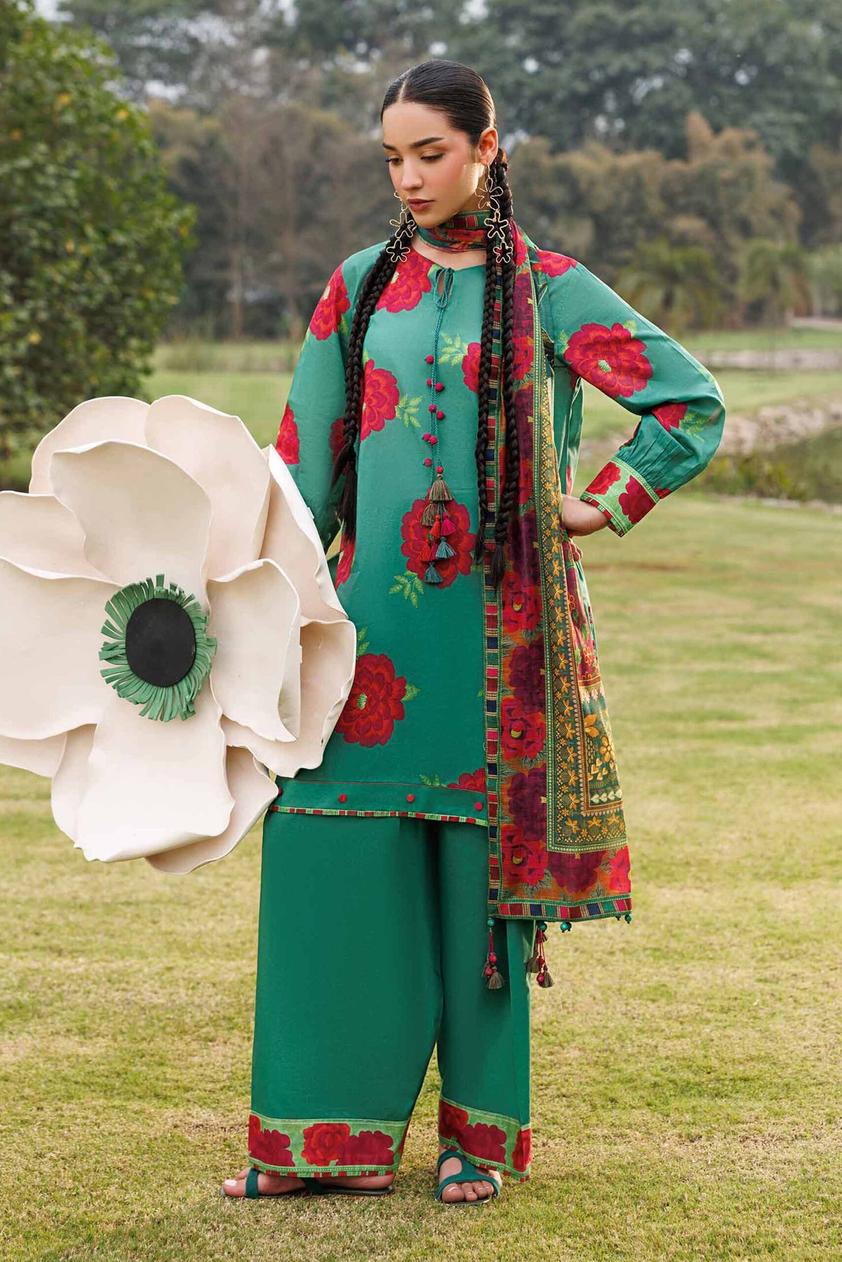3 Piece - Digital Printed Suit - 42601484