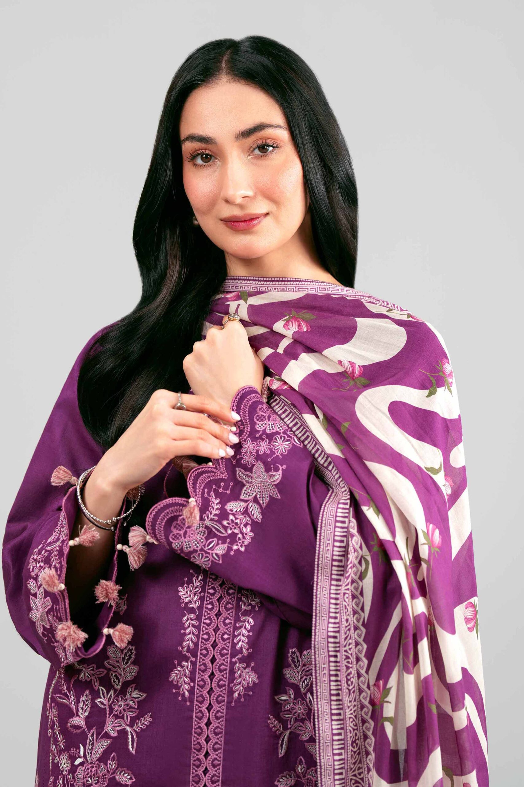 3 Piece - Printed Embroidered Suit - 42601534 - Image 6