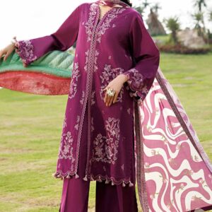 3 Piece - Printed Embroidered Suit - 42601534