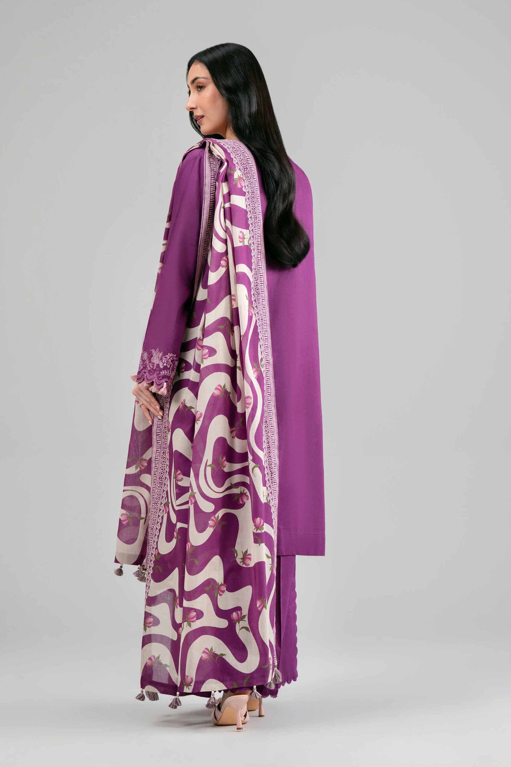 3 Piece - Printed Embroidered Suit - 42601534 - Image 8