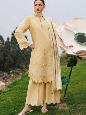 3 Piece - Printed Embroidered Suit - 42601540