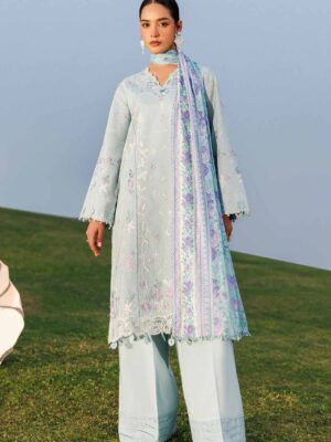 3 Piece - Printed Embroidered Suit - 42601541