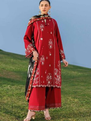 3 Piece - Digital Printed Embroidered Suit - 42601550