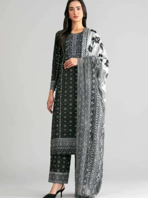 3 Piece - Digital Printed Embroidered Suit - 42601568